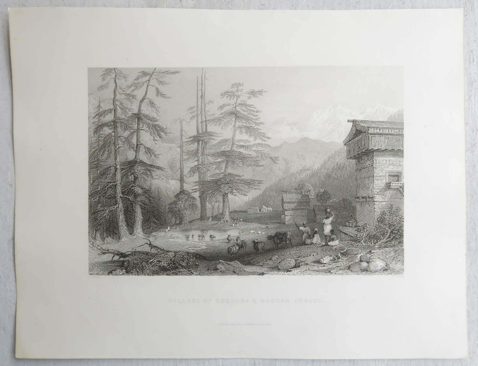 photo for sale Set Of 15 Original Antique Prints Of The Himalayas, India, Circa 1830
