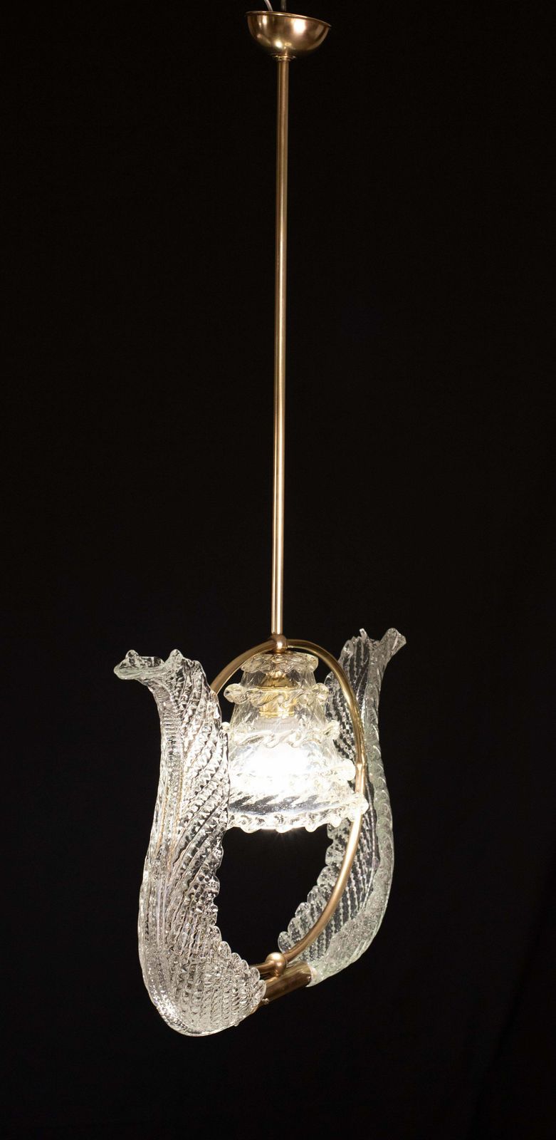 photo for sale Elegant Art Decò Barovier And Toso Chandelier, 1940s