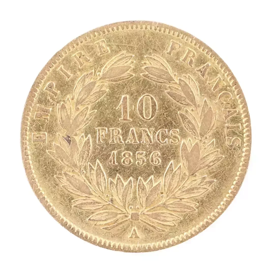 Gold Coin 10 Francs. France, 1856. photo for sale