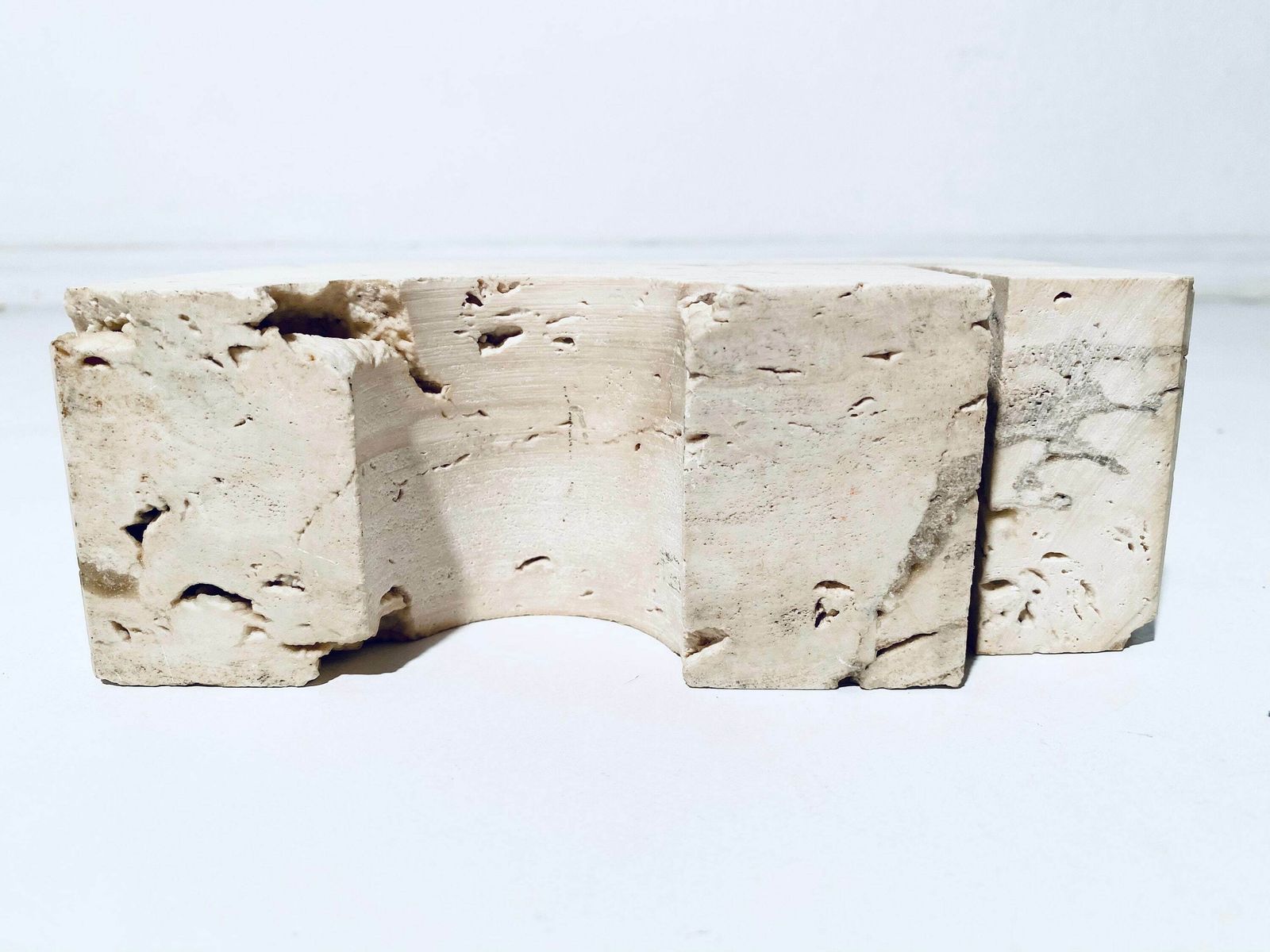 photo for sale Large Fratelli Manelli Stone Elephant Sculpture / Travertino Di Rapolano / Vintage Decor Italy 1960s