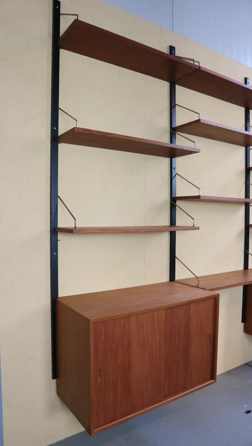 Poul Cadovius Xxl Royal System Danish Modern Teak Wall Unit Shelving, 1960 photo vinterior