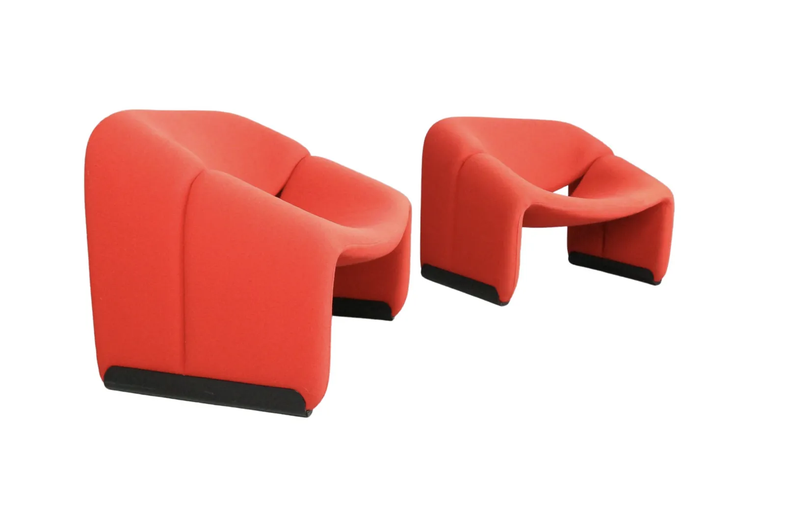 Pierre Paulin Set Of 2 F598 Groovy Armchairs For Artifort New Upholstery, 1972 photo furniture