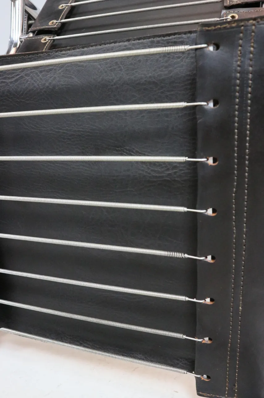 Le Corbusier Vintage Black Leather Armchair Model  Lc1 For Cassina, 1970s photo furniture