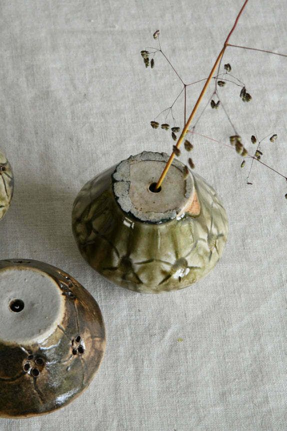 3 Studio Pottery Pots photo vintage