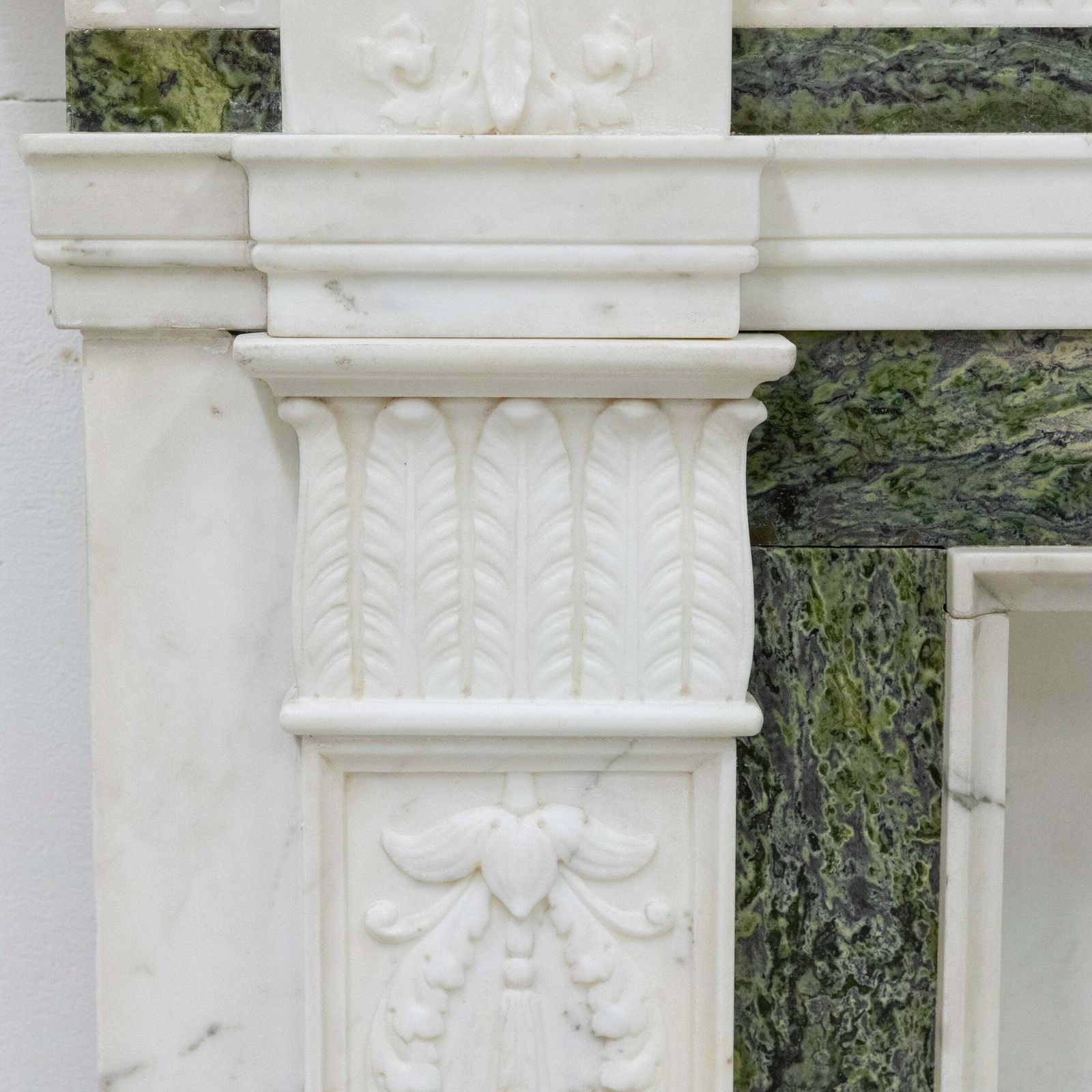 Antique Georgian Chimneypiece With Statuary & Connemara "Irish Green" Marble photo Home Fixtures