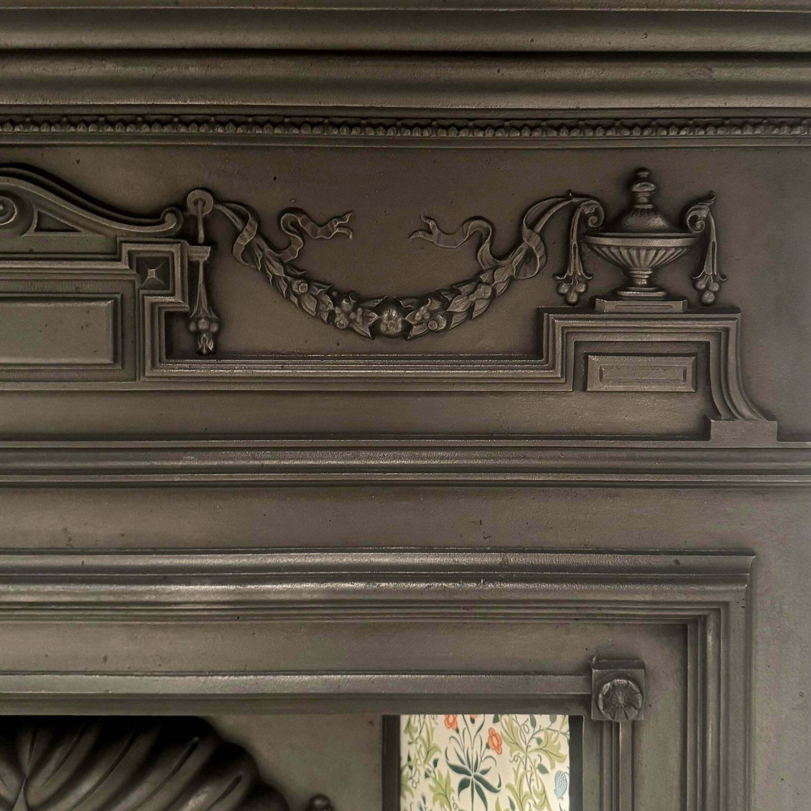 Antique Victorian Tiled Cast Iron Combination Fireplace photo Home Fixtures