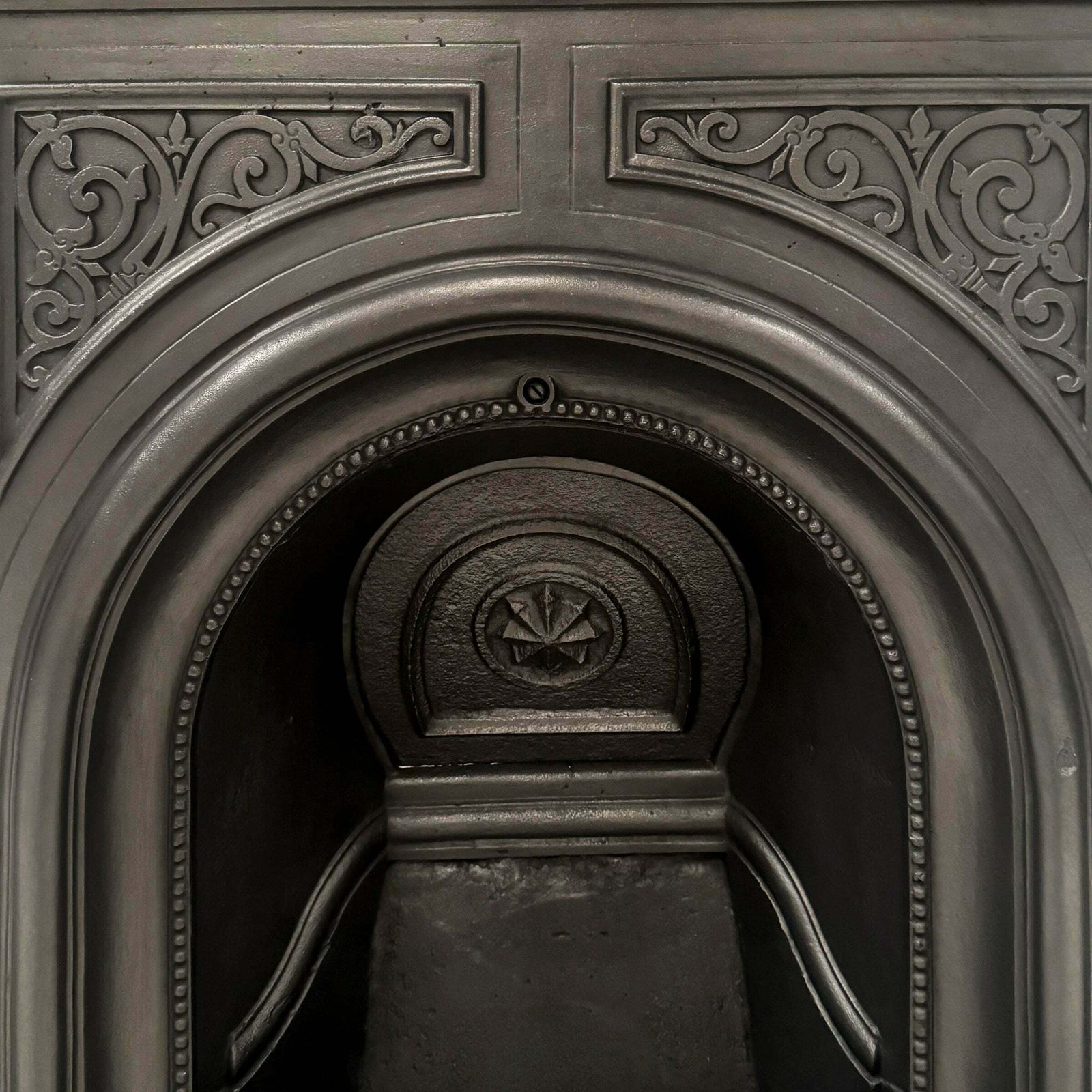 Reclaimed Victorian Cast Iron Arched Combination Fireplace photo Home Fixtures