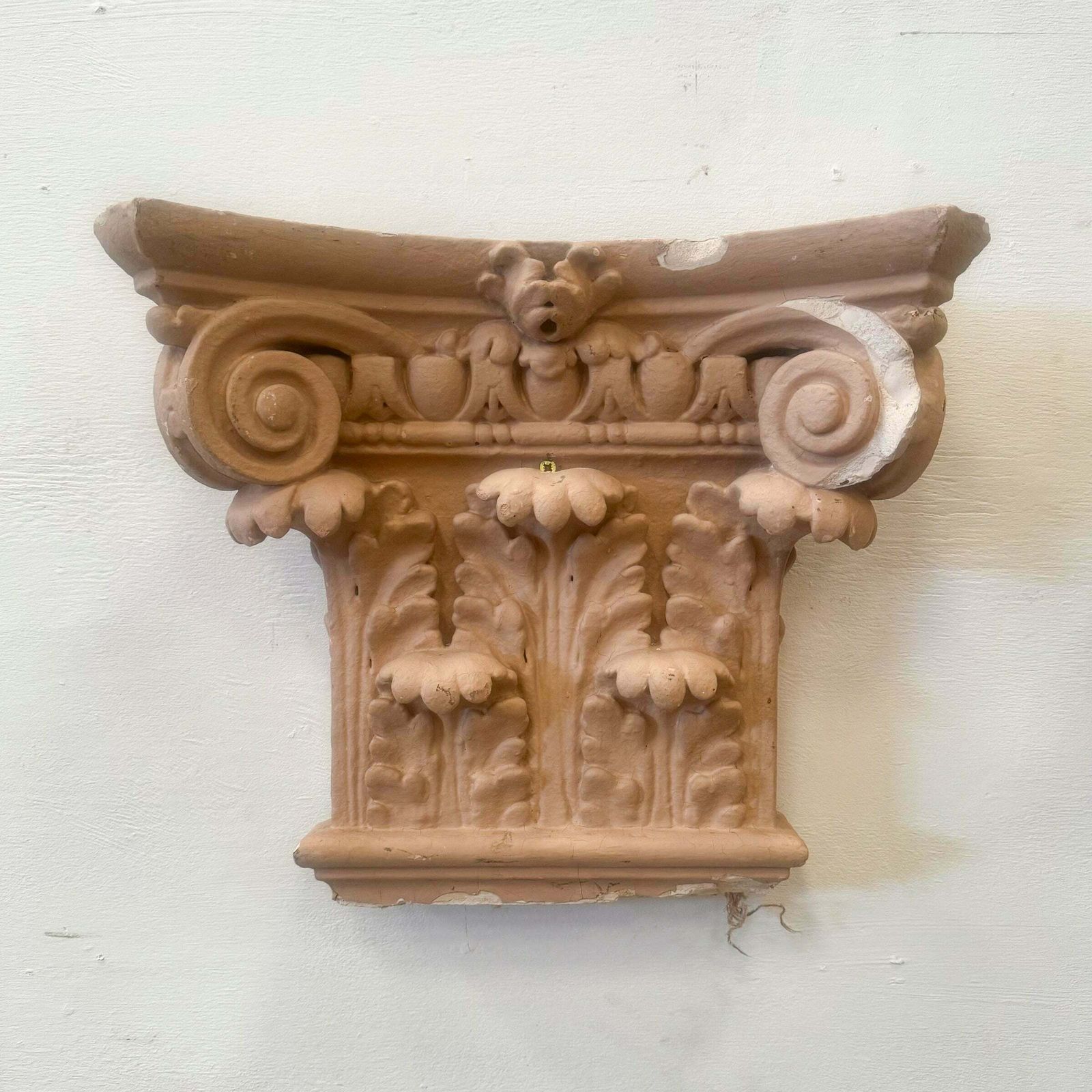 Set Of 4 Plaster Corinthian Capitals photo for sale
