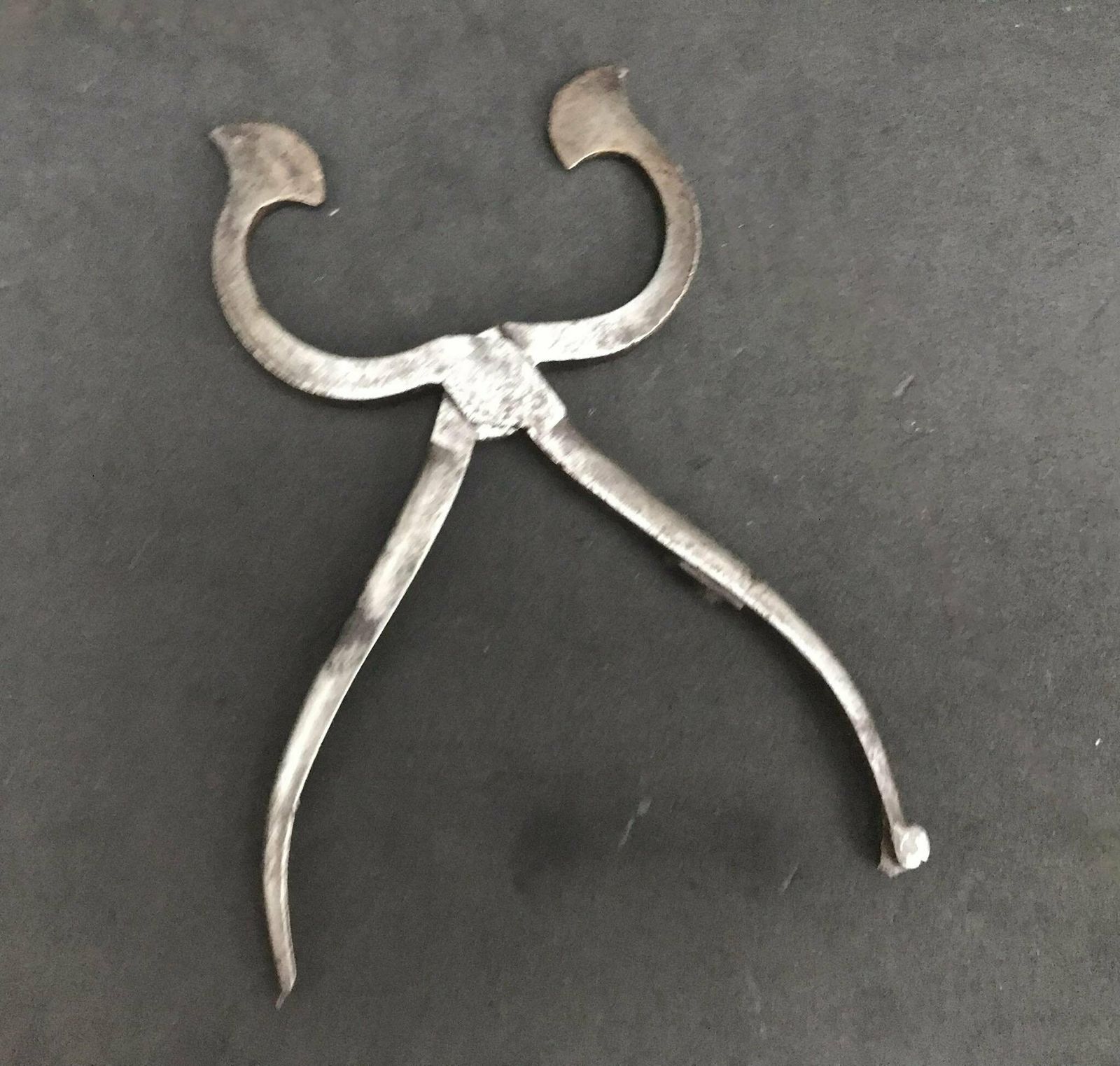 Swedish Handforged Antique 19th Century Sugar Cutter Tongs Sweden Tool Sugar Nippers Scandinavian Folk Art Primitive Viking Style Collection photo for sale