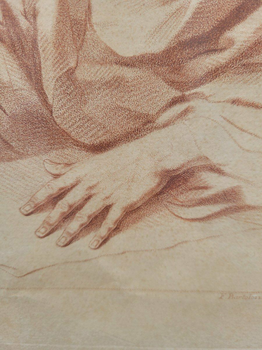 Saint Matthew And The Angel, Engraving After Le Guercin, 18th Century photo Art