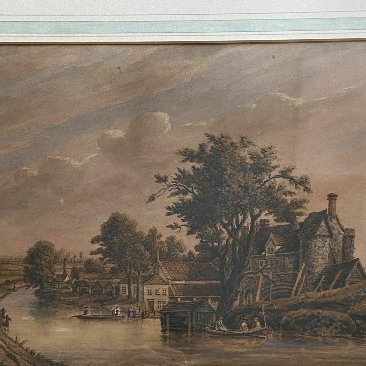 James George Zobel Watercolour Of Pulls Ferry Norwich photo Art