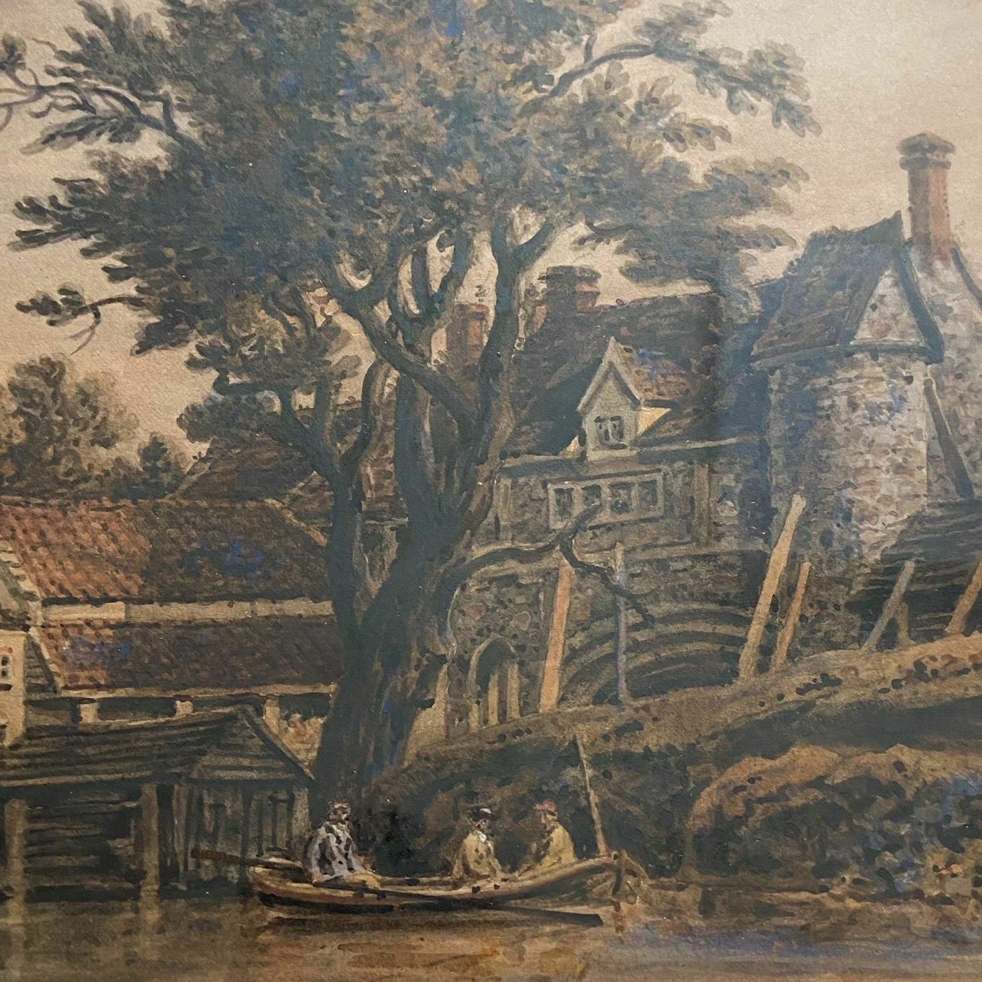 James George Zobel Watercolour Of Pulls Ferry Norwich photo 175.0