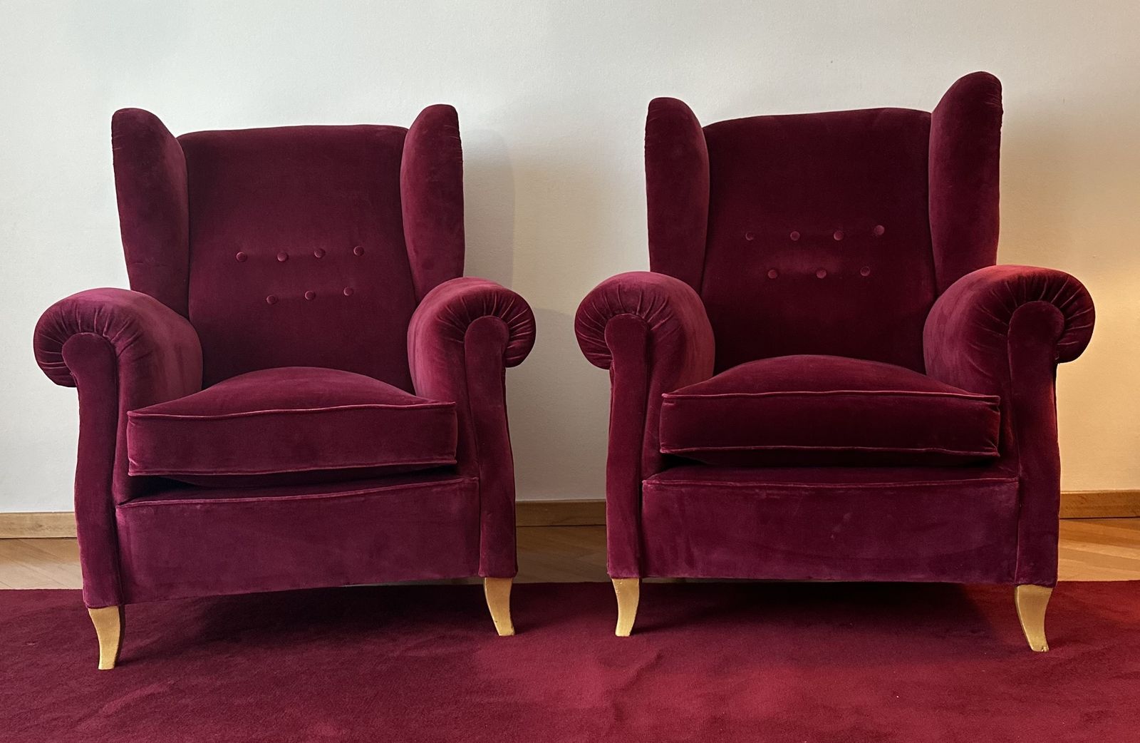 Set Of 2 Chesterfield/Queen Anne Armchairs photo for sale