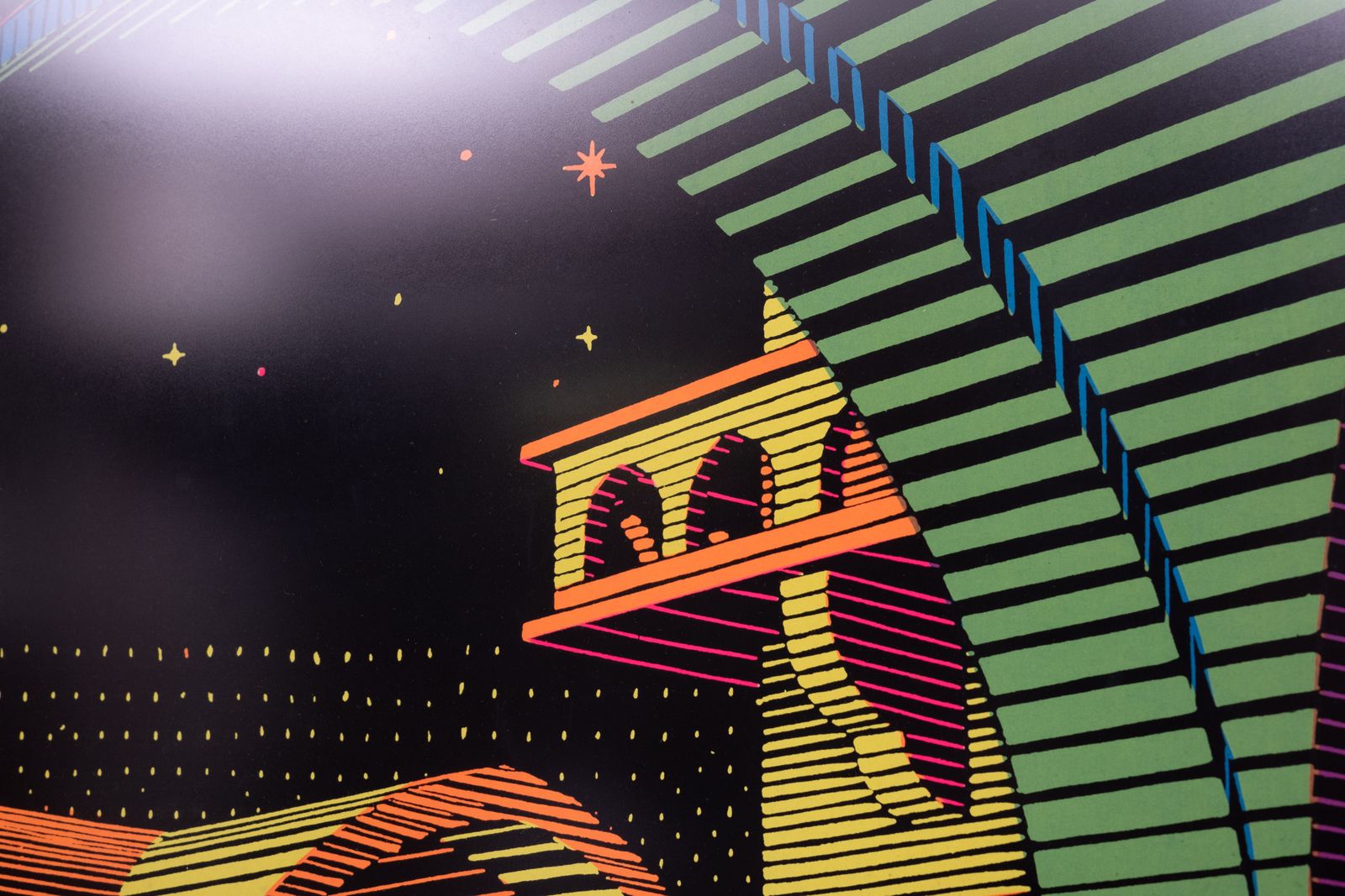 M.C. Escher Black Light Poster ''Dream'' Ca. Jaren 1960 photo vinterior