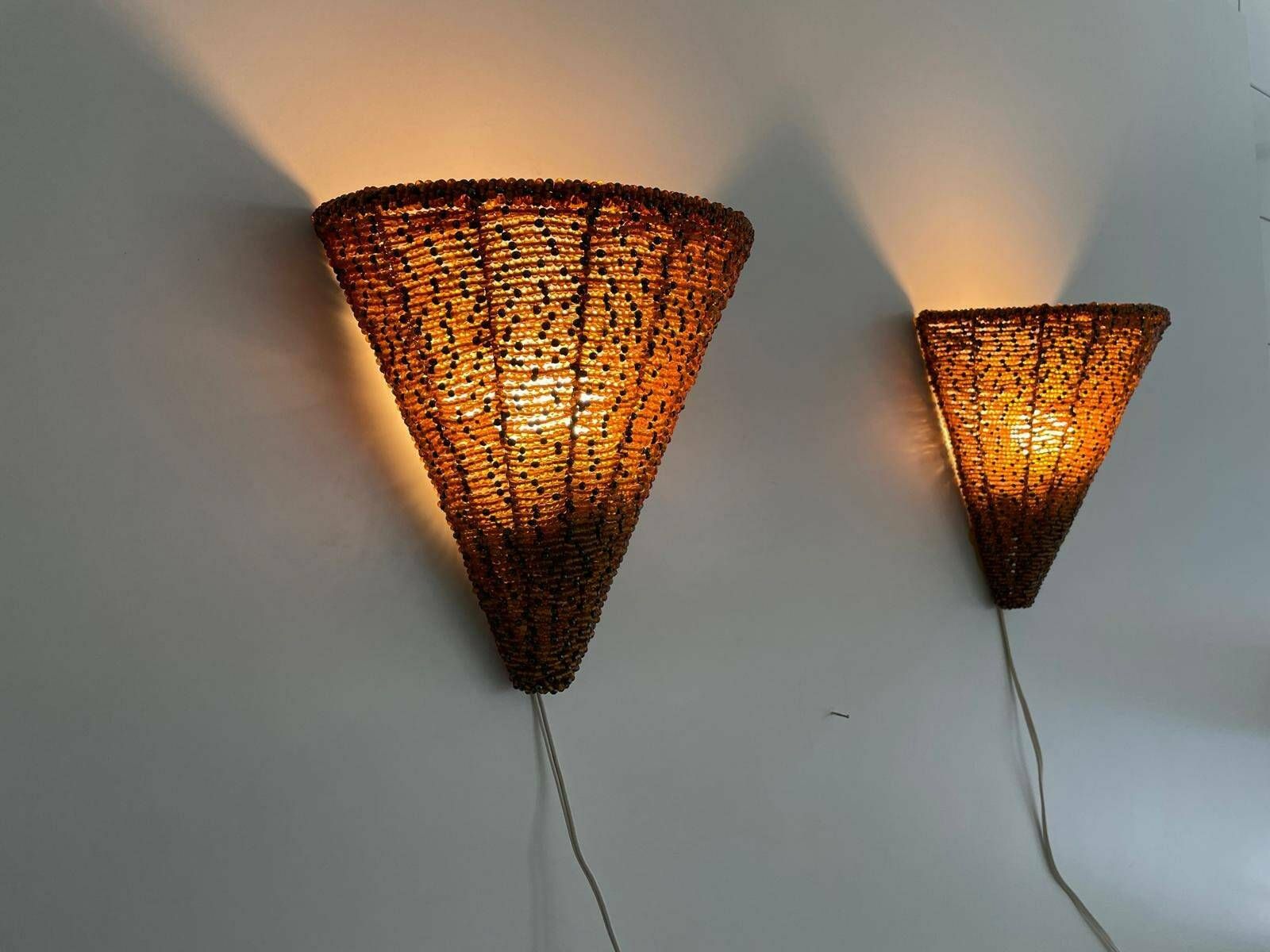 Murano Glass Rare Conic Design Pair Of Sconces, 1960s, Italy photo for sale
