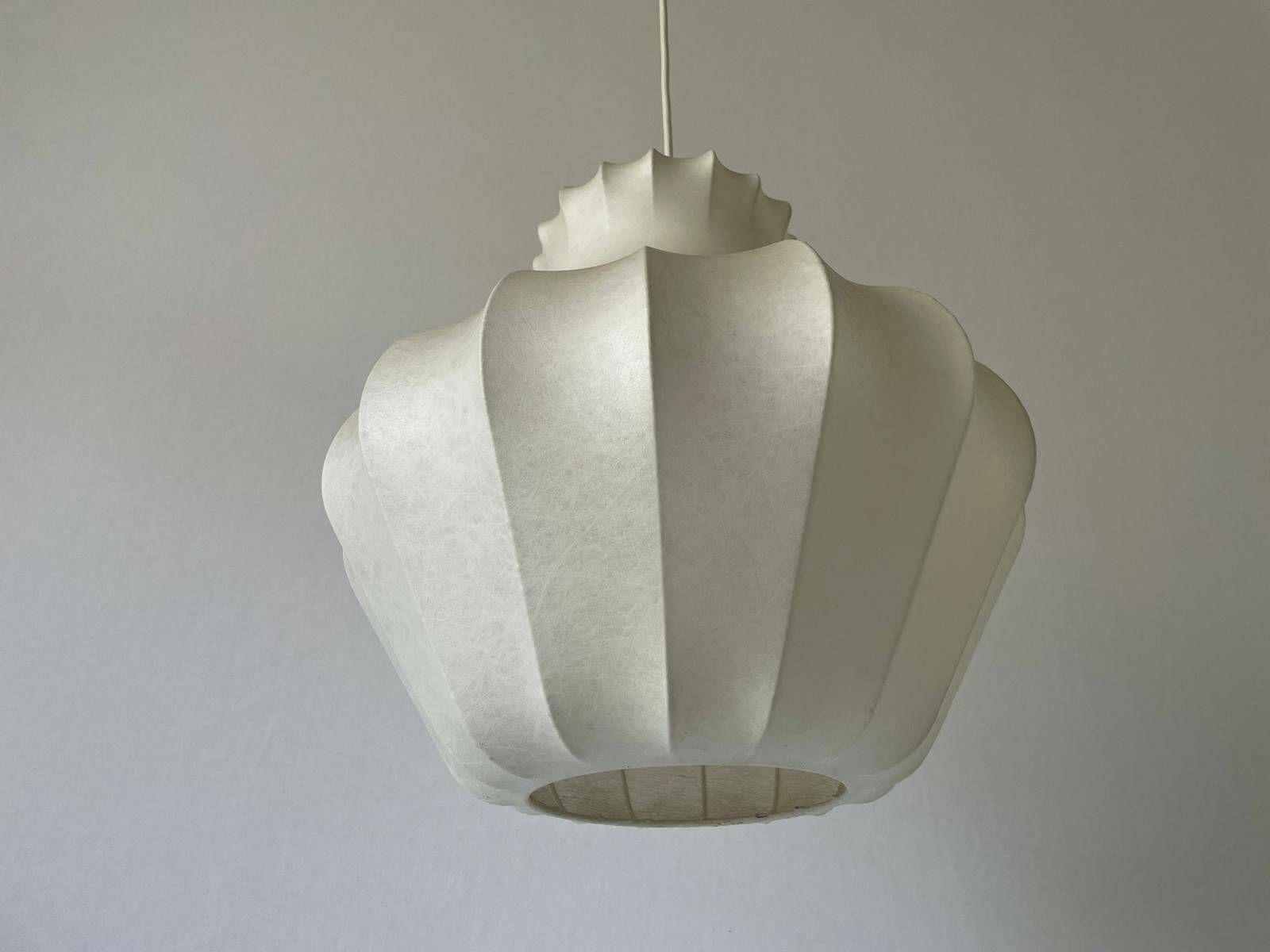 Flower Design Cocoon Pendant Lamp By Friedel Wauer For Goldkant, 1960s, Germany photo buy