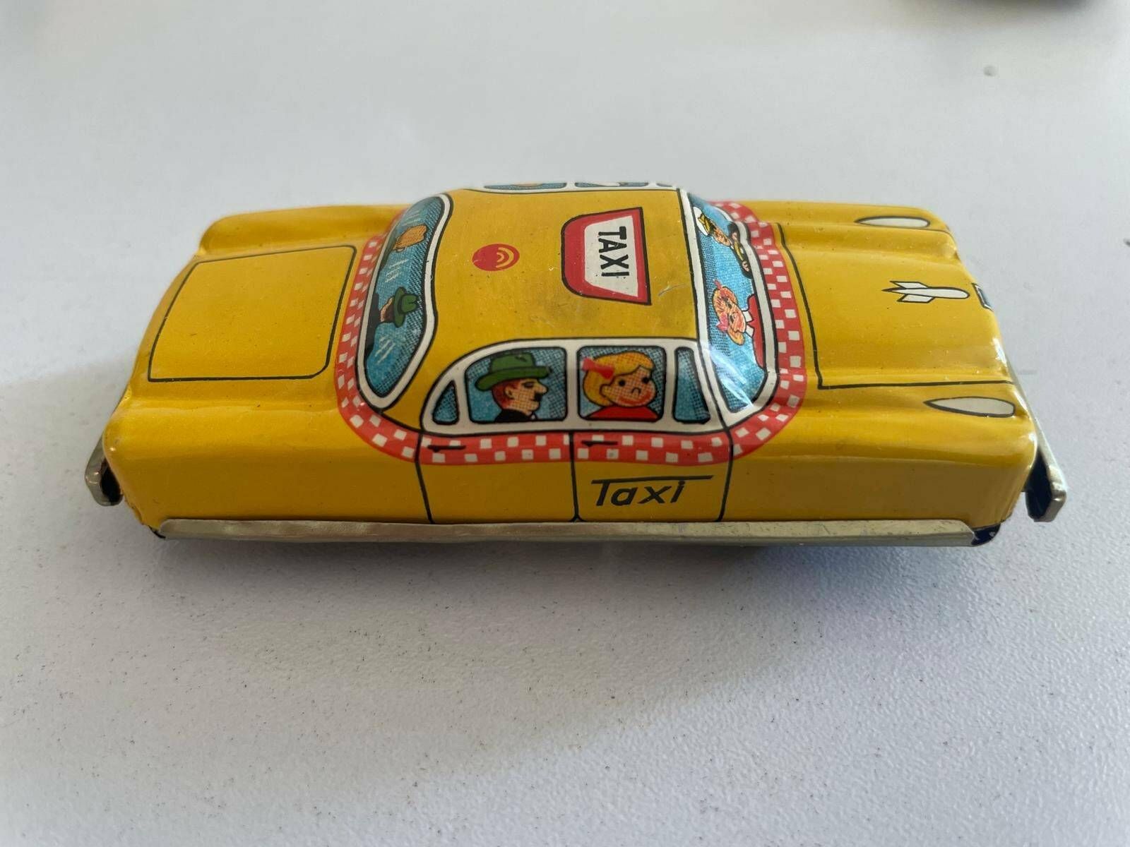 Nt Tin Taxi Toy Car, Set Of 6, Made In Japan photo furniture