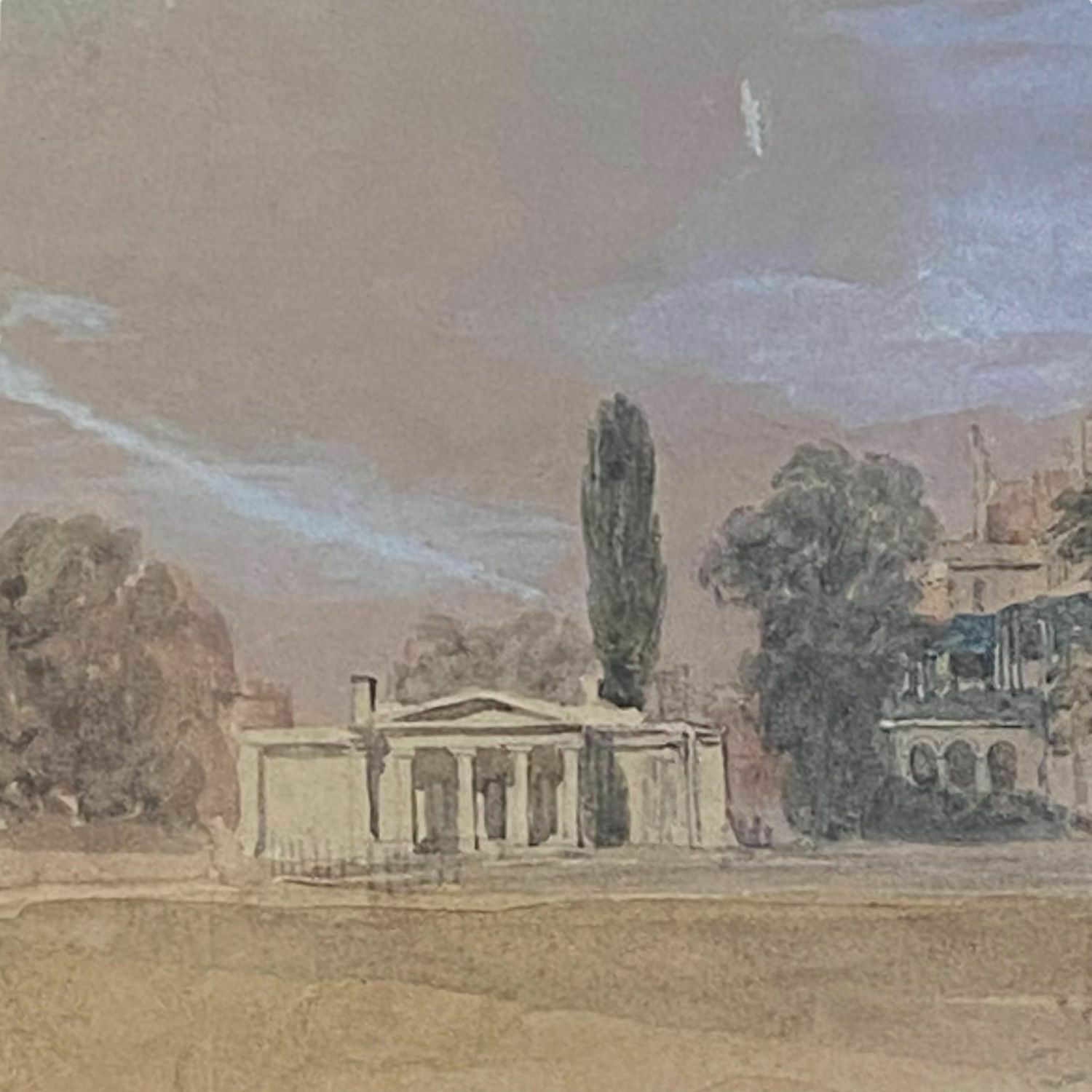 David Cox Jr. Watercolour Of Hyde Park London photo furniture