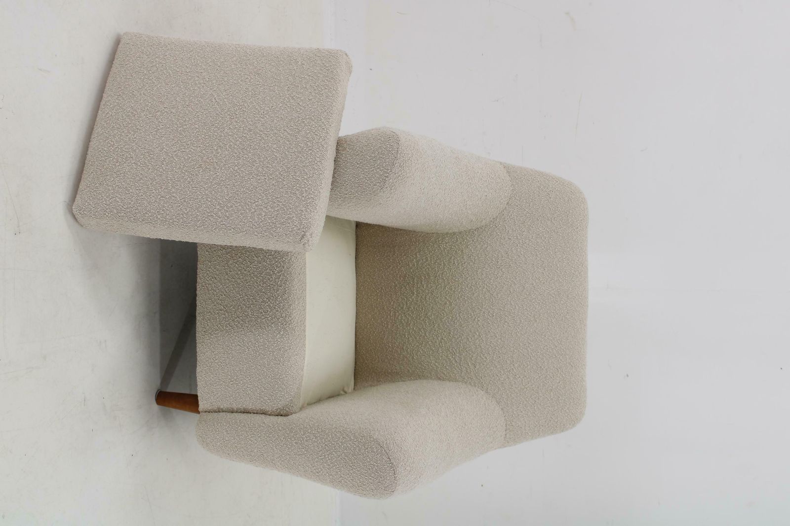 photo for sale 1970s Restored Armchair In Boucle Fabric