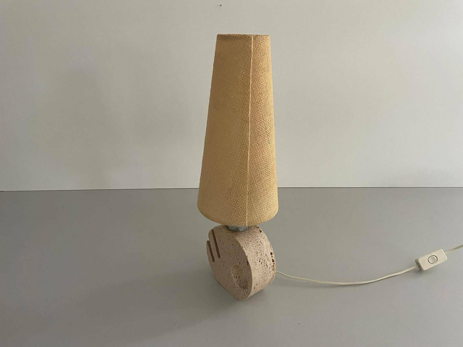 Lovely Fish Design Travertine Table Lamp By Fratelli Mannelli, Italy, 1970s photo buy