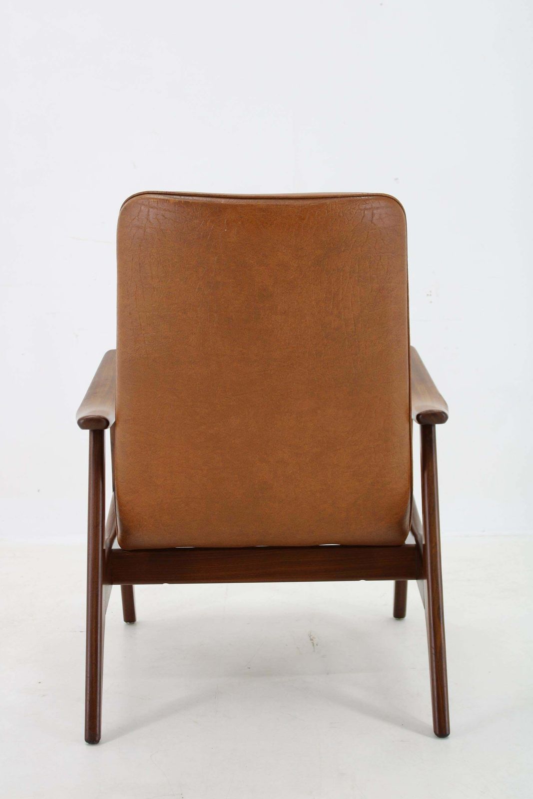 1960s Scandinavian Teak Armchair In Leatherette photo 611.0
