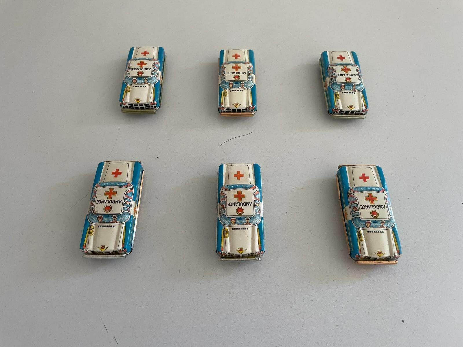 Nt Tin Military Police Toy Car, Set Of 6, Made In Japan photo 196.0
