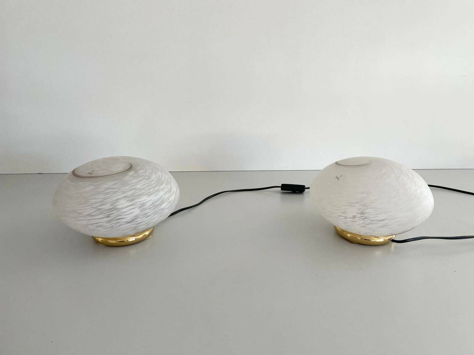 Italian Design Glass Pair Of Table Lamps By Vetri Murano, 1960s, Italy photo for sale