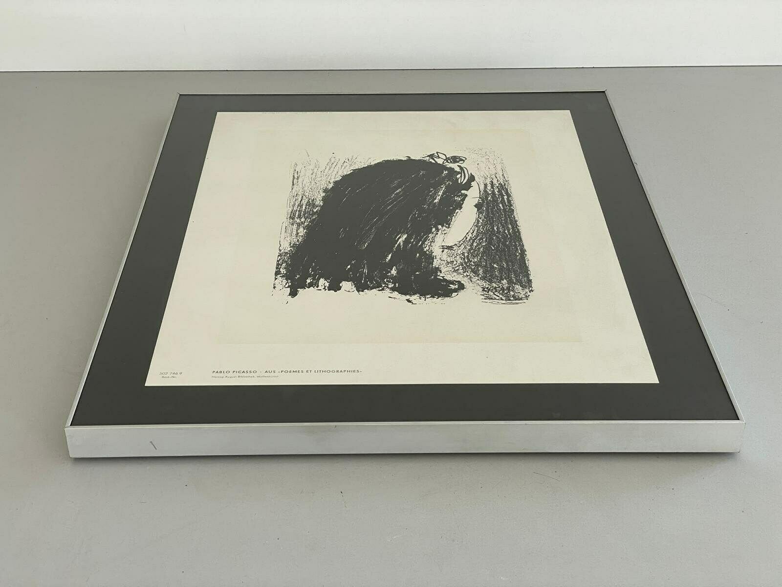 Pablo Picasso Lithograph Print With Frame, Printed 1984 In Gdr photo for sale