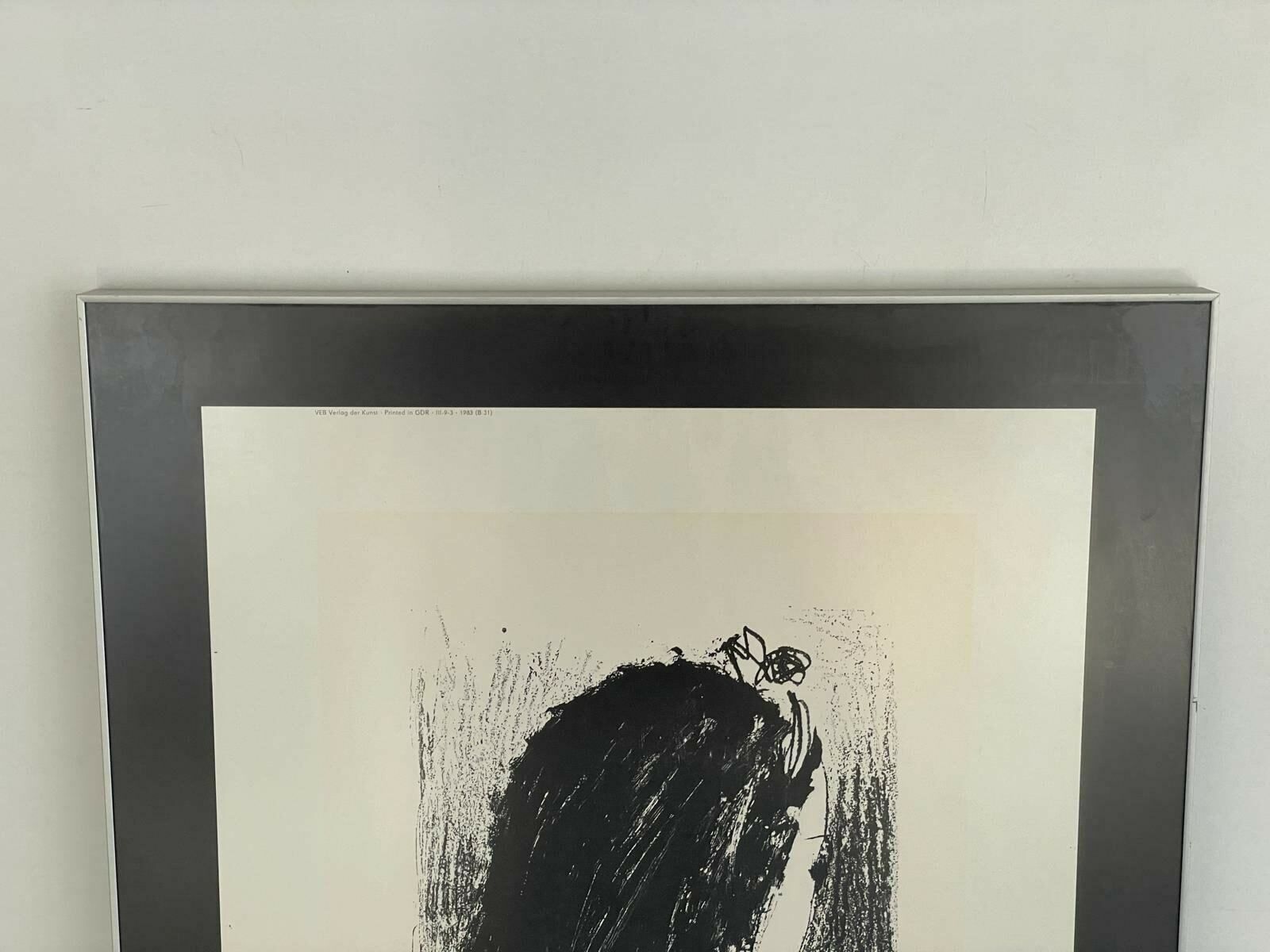 Pablo Picasso Lithograph Print With Frame, Printed 1984 In Gdr photo 327.0