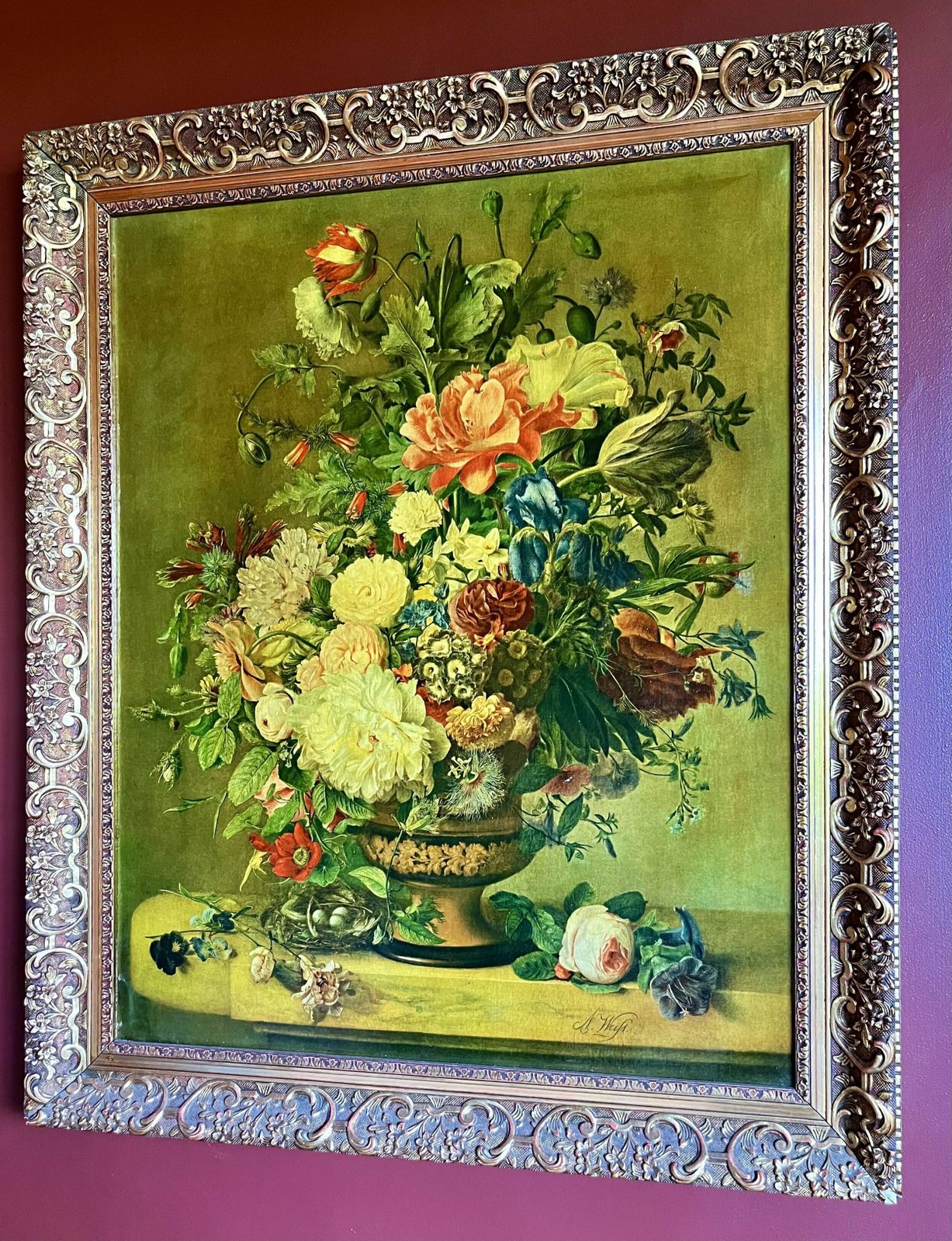 Reproduction Oil Painting Of Anton Weiss Flowerpiece photo furniture