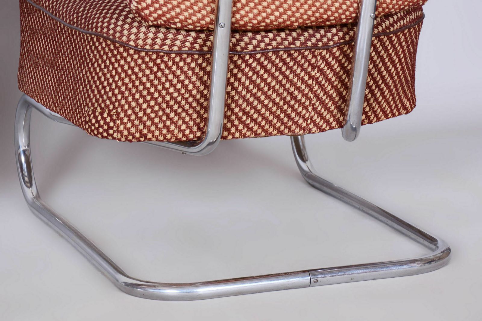 Set Of Two Original Bauhaus Armchairs, By O. Zoufalý, Chrome, Czech, 1930s photo buy