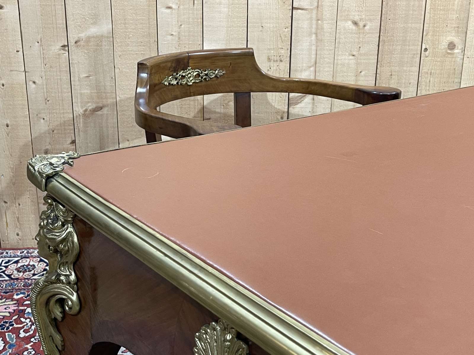 photo furniture Desk Regency Style, Napoleon III Period Late 19th Century