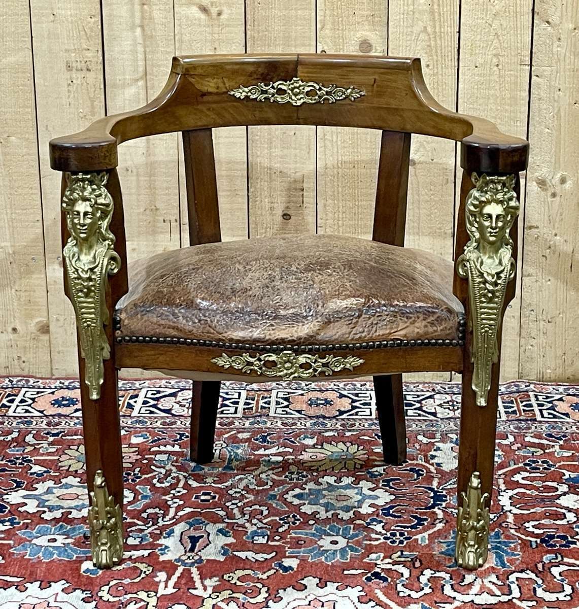 photo for sale Desk Regency Style, Napoleon III Period Late 19th Century
