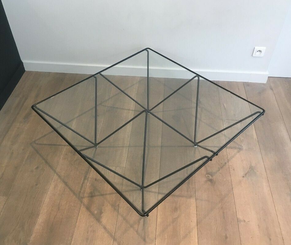 Paolo Piva. Black Lacquered Pyramidal Coffee Table photo vinterior