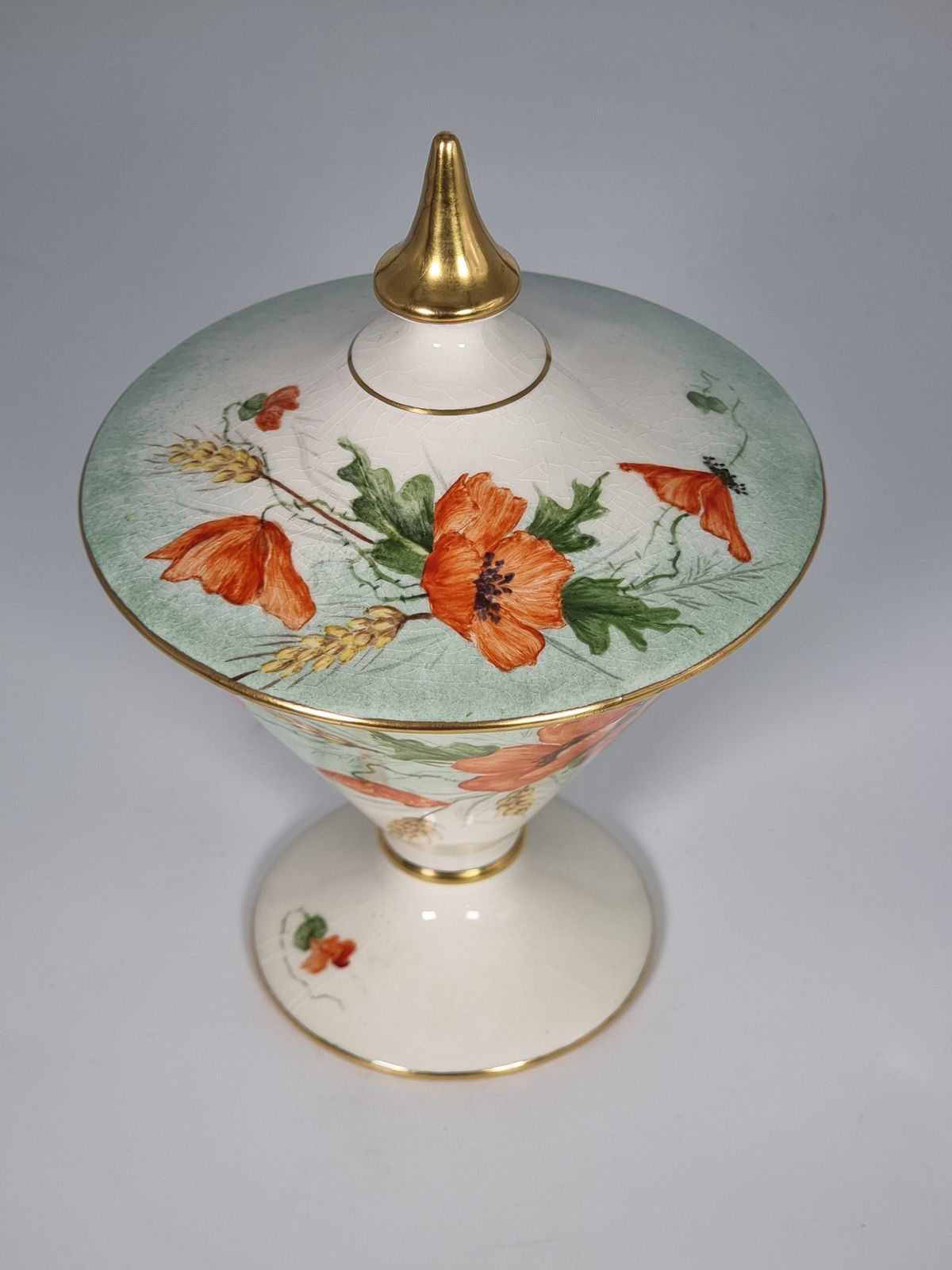 An Art Deco Royal Winton Vase And Cover, Circa 1930 photo vintage