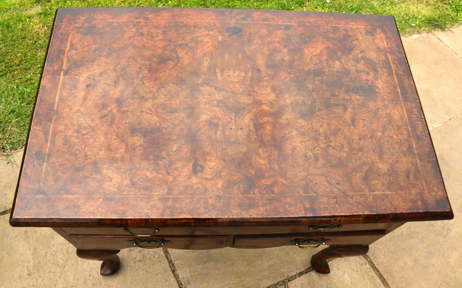 English Mid 18th Century Burr Elm Lowboy Or Table, Circa 1750 photo vinterior