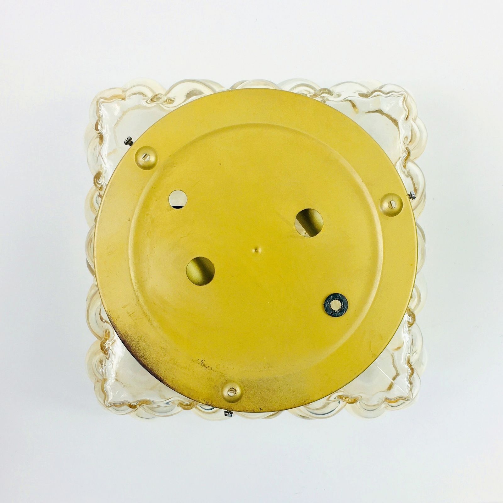 780.0 Large Amber Bubble Glass Ceiling Light/Flush Mount By Helena Tynell For Limburg, Germany, 1960s photo
