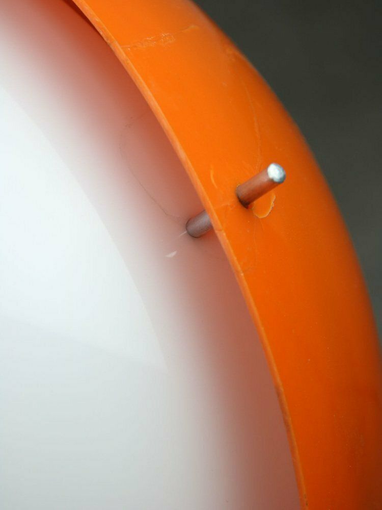 photo vintage Space Age Italian Orange Acrylic Glass Pendant Lamp, 1970s