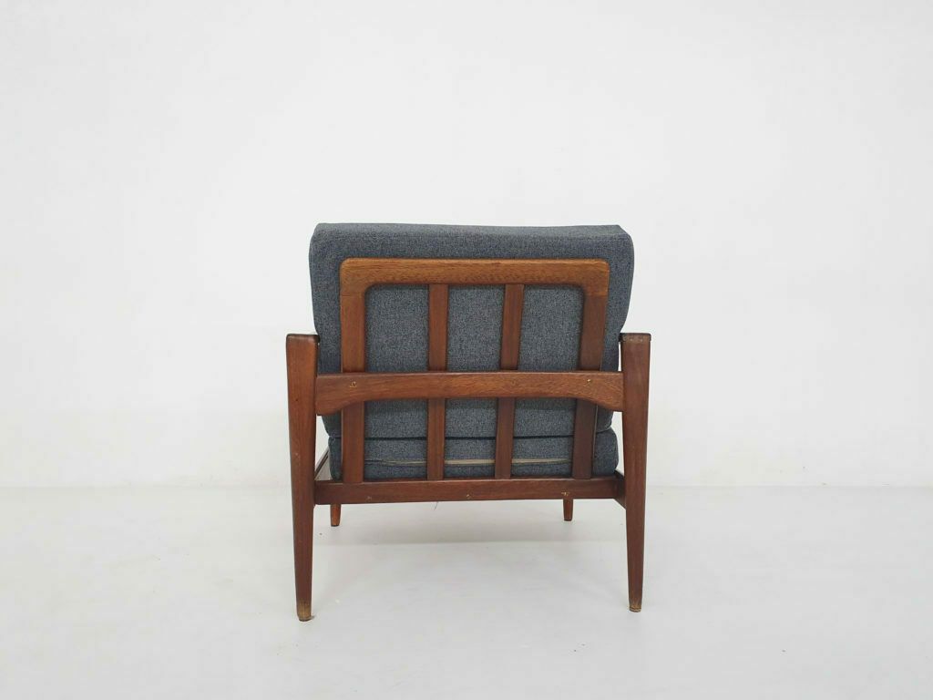 Teakhouten Loungestoel Van Illum Wikkelso, Model Ek Voor Niels Eilersen, Denemarken, Ca. Jaren 1960 photo for sale