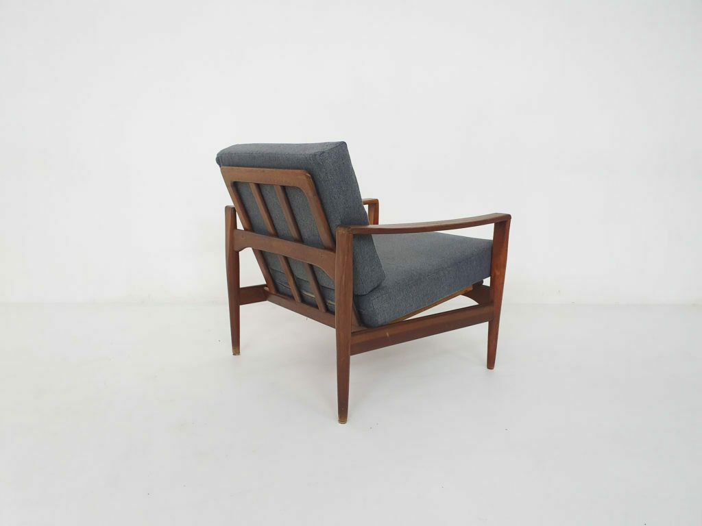 Teakhouten Loungestoel Van Illum Wikkelso, Model Ek Voor Niels Eilersen, Denemarken, Ca. Jaren 1960 photo Meubels