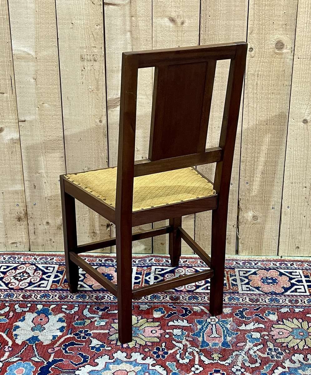 photo furniture Set Of 4 Art Deco Mahogany Chairs From The 1950s