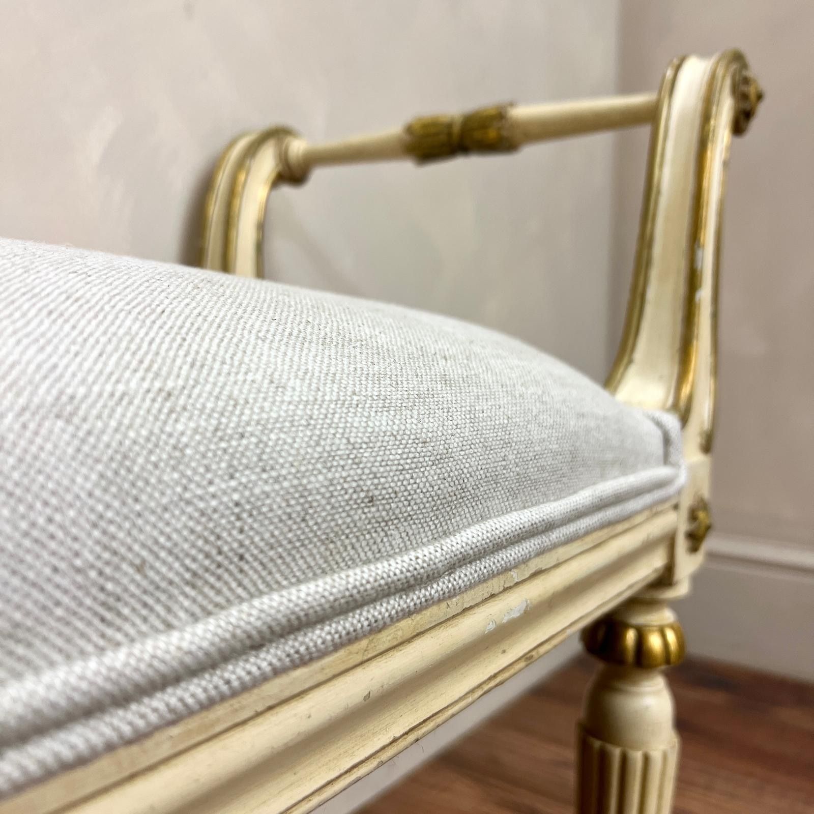 850.0 Pair Of French 20th Century Gilt Window Seats photo