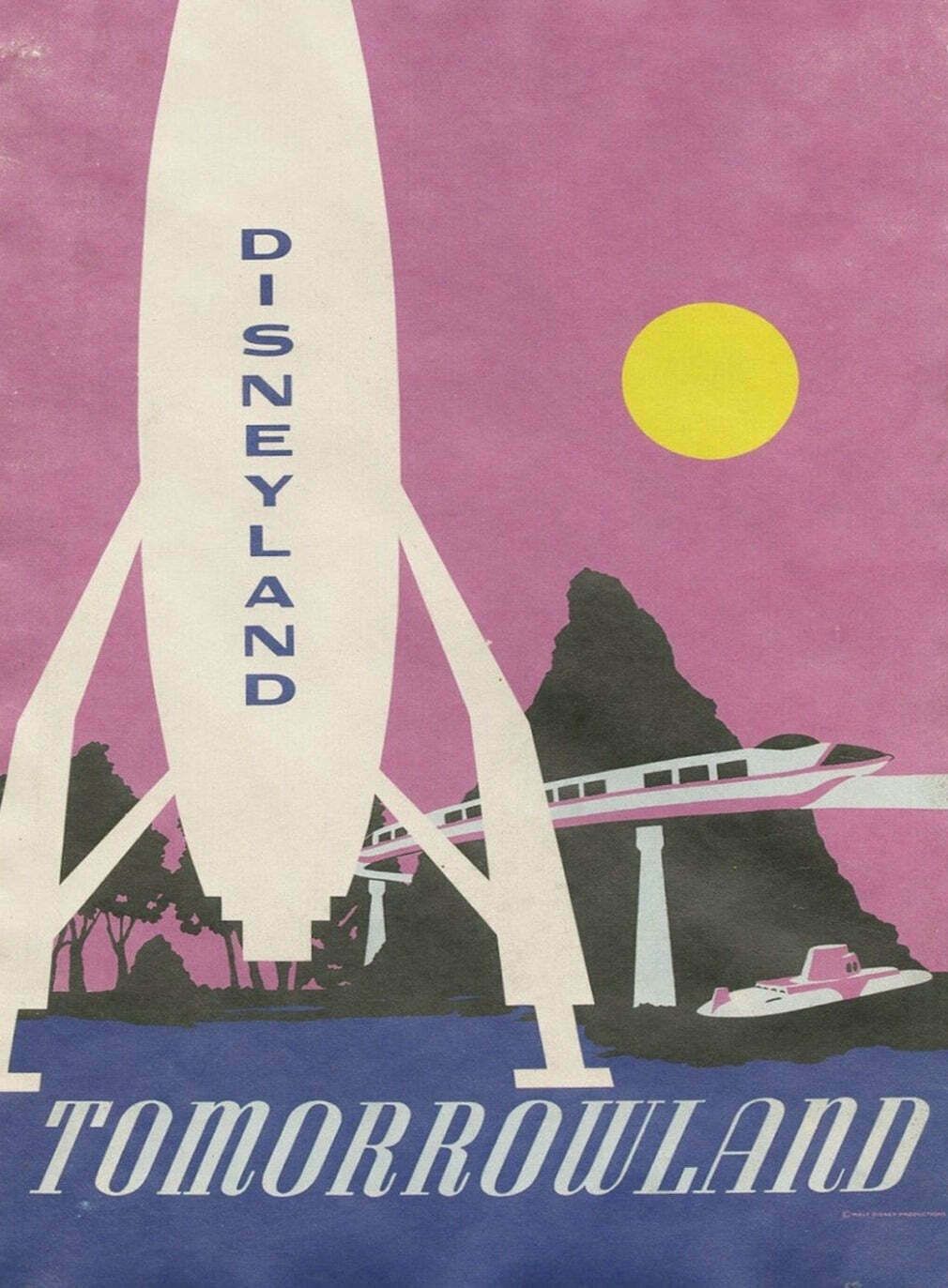 Disneyland   Tomorrowland Original Vintage Poster