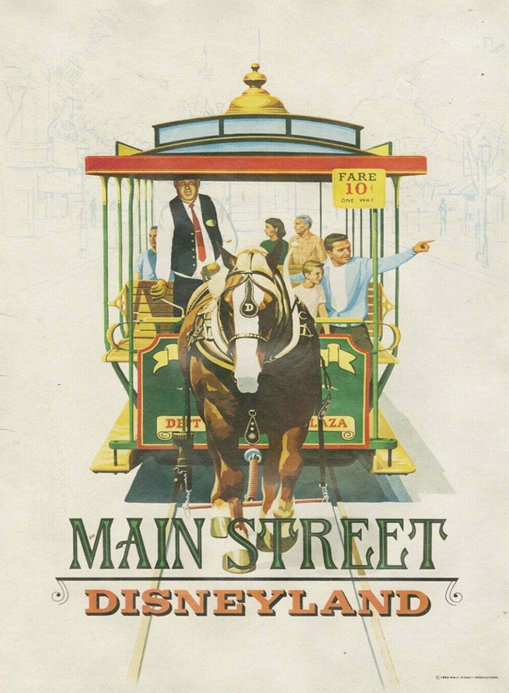 Disneyland   Main Street  Original Vintage Poster
