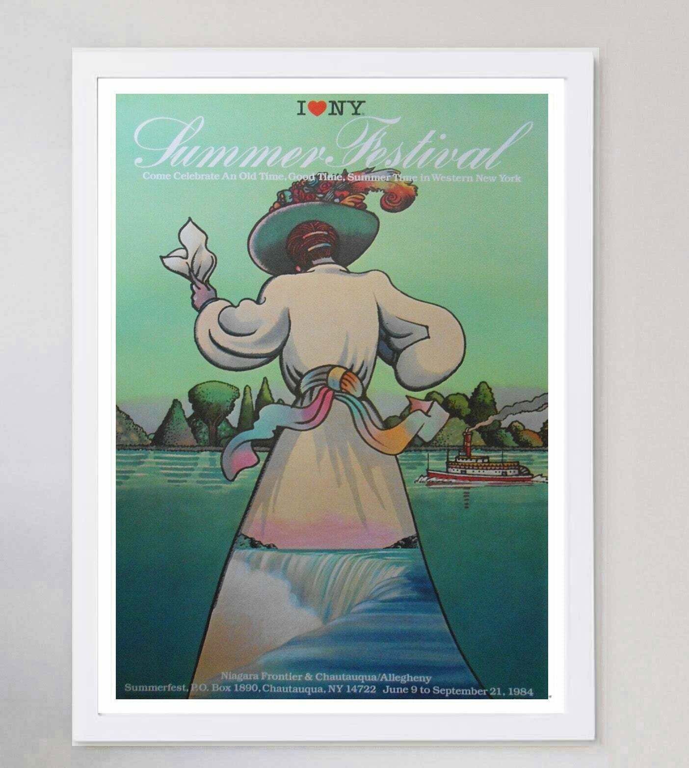 Original Vintage Poster Milton Glaser   I Love Ny Summer Festival photo for sale