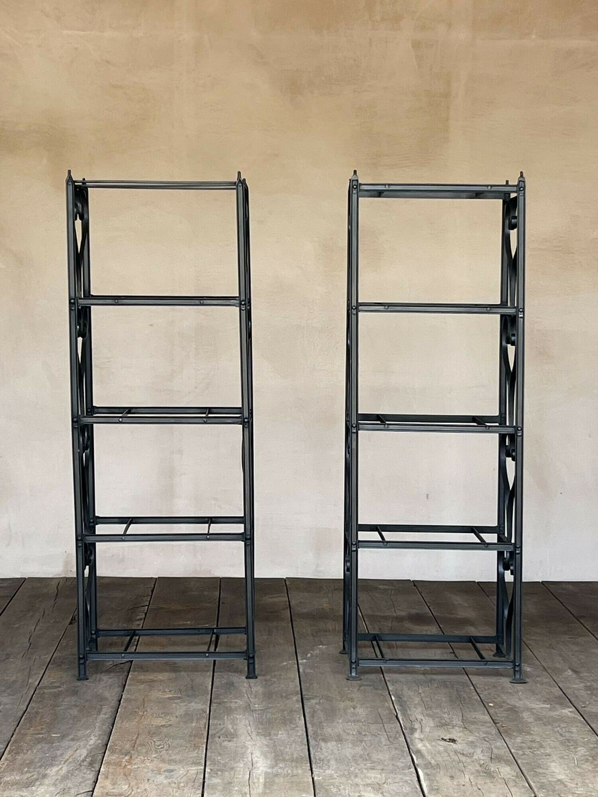 Wrought Iron Shelving Racks, 1800s photo furniture