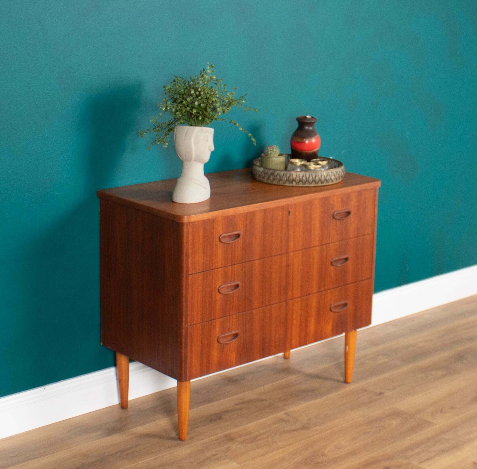 Retro Teak 1960s Bedside Chest Of Drawers photo furniture