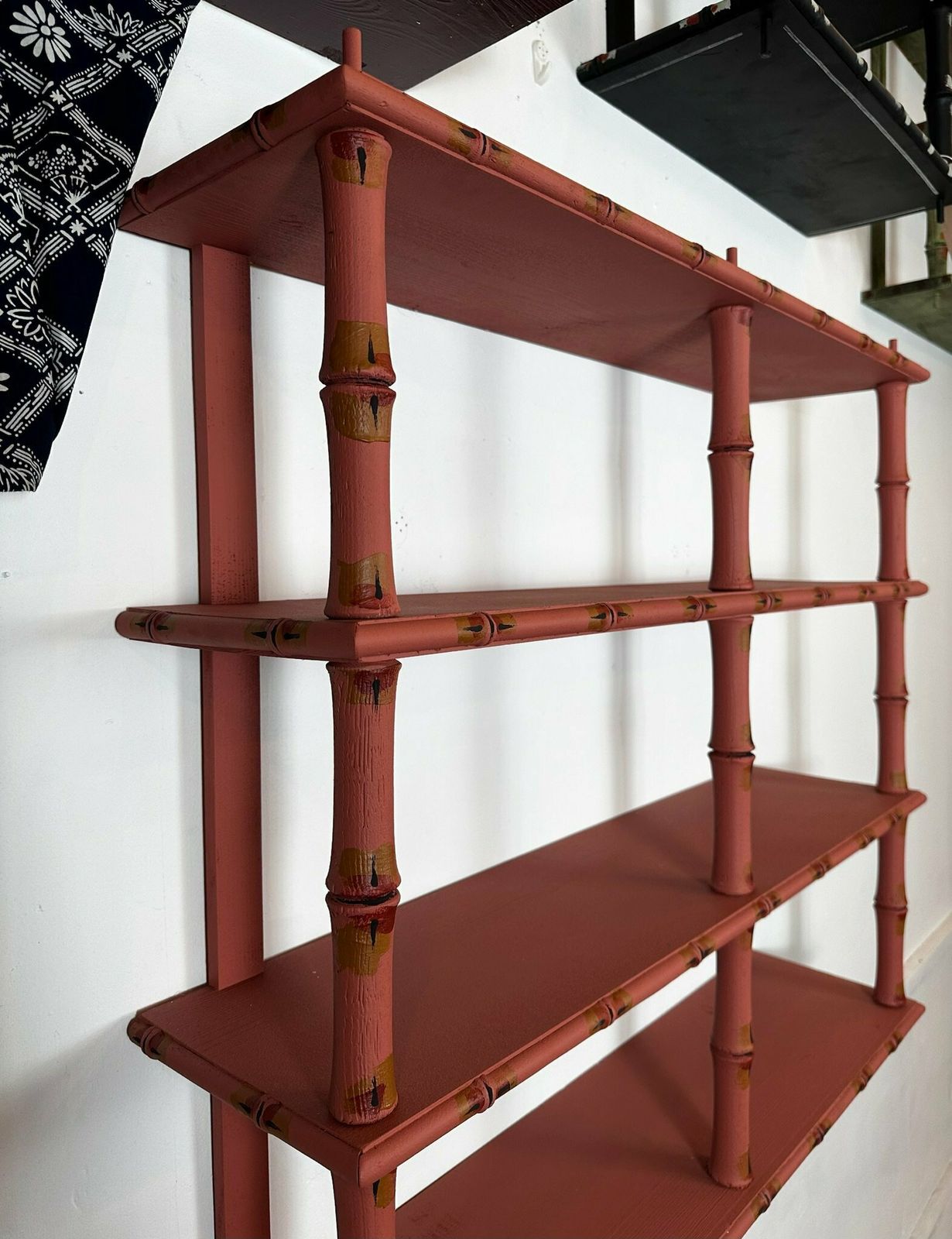 "Made By Muirshin" Faux Bamboo Overpainted Shelving Unit Variety Of Sizes And Styles Available photo Furniture