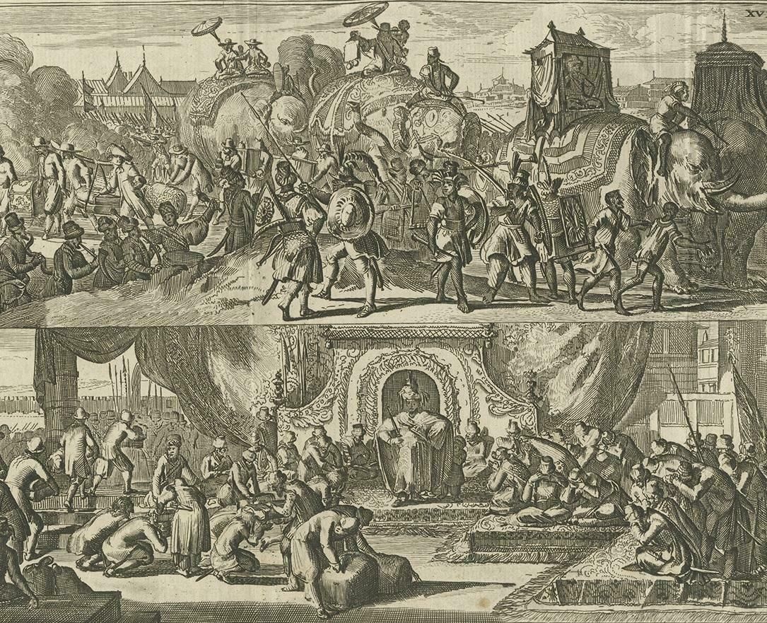 Antique Print Of The Dutch Visiting Arakan In Southeast Asia, 1775 photo Art