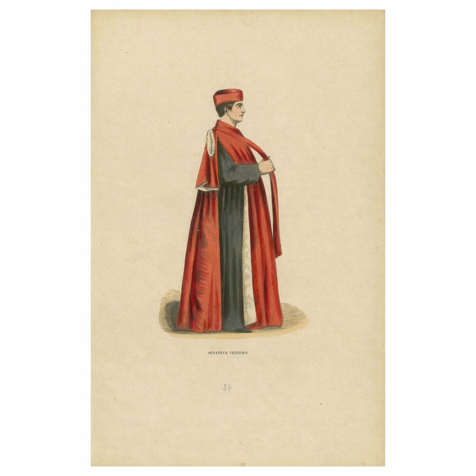 In Council And Commerce: A Venetian Senator In Robes Of Office, 1847